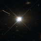 Image of Extremely Bright Quasar Snapped by Hubble Telescope