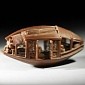 Incredibly Detailed Boat Sculpture Was Carved Out of an Olive Pit