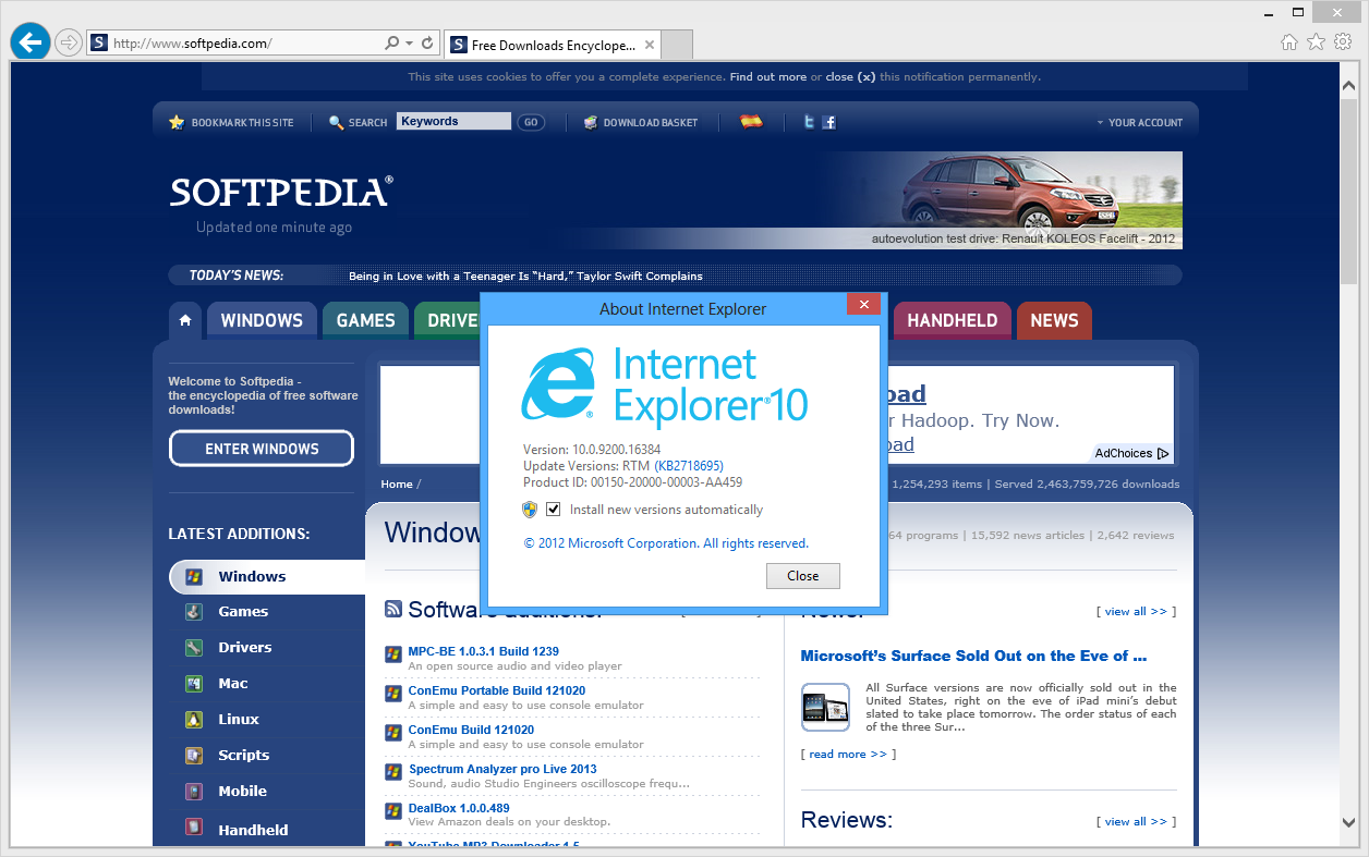 Internet Explorer 10 For Windows 7 Download Links Released