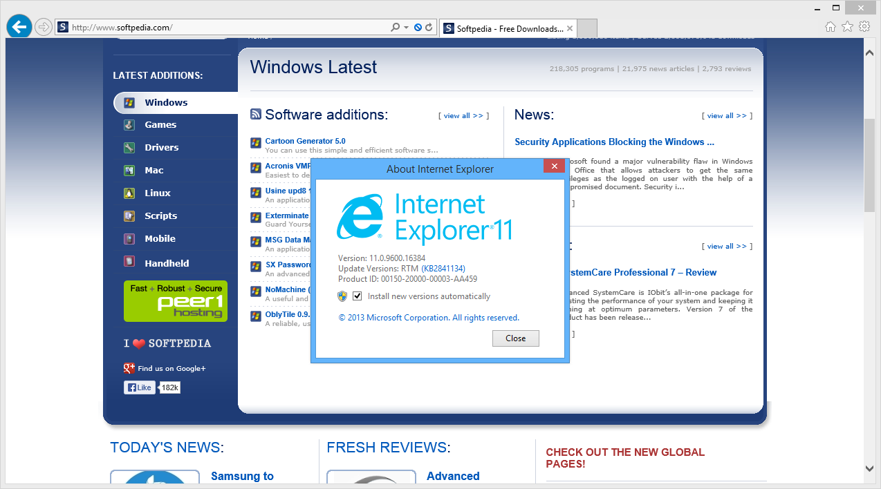 Internet explorer 11 for windows 10