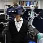 Japanese Robot Avatar Controlled with Gloves and Visor