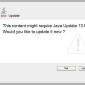 Java Update 13.6 Required in Scam