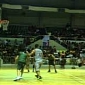 Jhong Hilario Does Back Flip Free Throw at Basketball Game