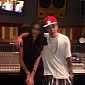 Justin Bieber and Selena Gomez Working Together in the Studio – Photo