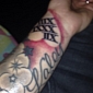 Kaley Cuoco's Husband Ryan Sweeting Tattoos Her Name on His Forearm