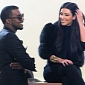 Kanye West Is 'All Over' Kim Kardashian at LA Party