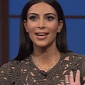 Kim Kardashian Promotes Her Vogue Spread on Seth Meyers – Video