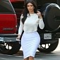 Kim Kardashian Steps Out in Ridiculous Outfit with Exposed Bra – Photo