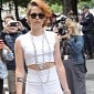 Kristen Stewart Debuts Short, Still Orange Haircut in Paris at Fashion Week