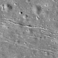 LRO Sees Weird Fissures in Lunar Crater