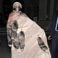 Lady Gaga Wears Raccoon Tails Whilst Strolling in London