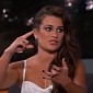 Lea Michele Choked on Fake Snow, Puked While Shooting “Let It Go” Cover – Video