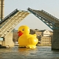 London Tower Bridge Opens for Giant 50-Foot (15-Meter) Rubber Duck