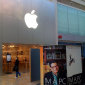MS Blocks Apple Store Entrance with I'm a PC Kiosk