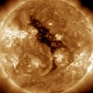 Massive Coronal Hole Observed on the Sun
