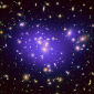 Massive Galaxy Cluster Reveals Dark Matter Clouds