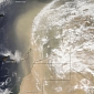 Massive Sand Storm Seen Above North Africa