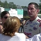 Max Papis Is Slapped by Mike Skeen's Girlfriend After NASCAR Crash