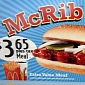 McDonald's Is Back with Its McRib Sandwich for Christmas