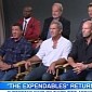 Mel Gibson Breaks His Chair During “Expendables 3” GMA Interview – Video