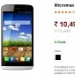 Micromax Canvas L A108 Goes on Sale in India for Rs 10,499