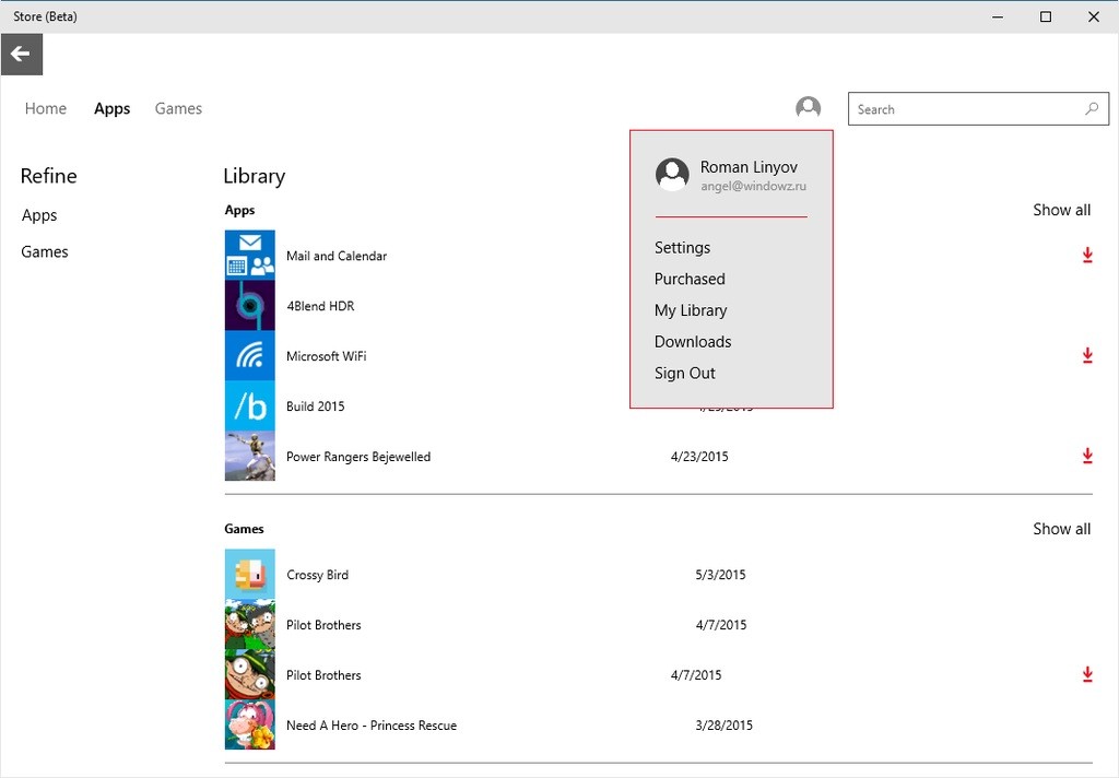 windows 10 app store download