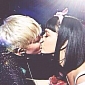 Miley Cyrus and Katy Perry Lock Lips During Concert - Video