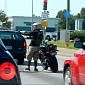 Motorcyclist Gets Off Bike at Stop, Dances in Busy Intersection