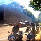 Motorcyclists Chase Driver Clipping Bike, Beat Him in Front of Wife and Daughter – Video