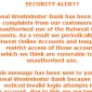 NatWest Bank Alert of Unauthorized Access Is a Scam