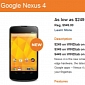 Nexus 4 Now Available at WIND Mobile for $250/€185 on WINDtab