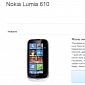 Nokia Lumia 610 Now on “Coming Soon” at O2 UK