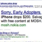 Nokia Shows Sympathy to iPhone Early Adopters