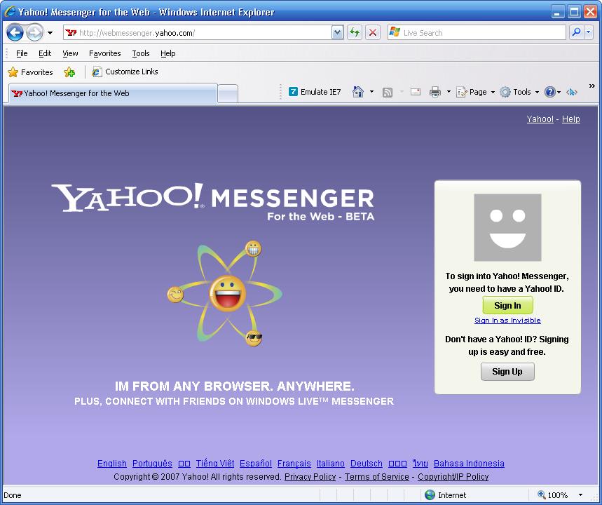 download the latest yahoo messenger for mac