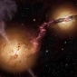 Old Galactic Collision Points to Early Massive Black Holes