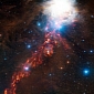 Orion Glows Fiery Red in Spectacular Space Photo