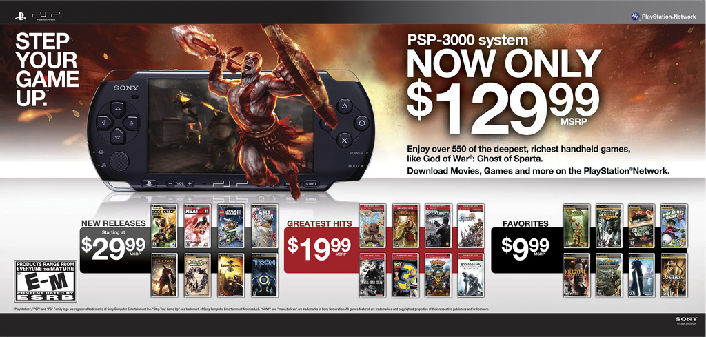 PSP Gets Price $129, New Greatest Games