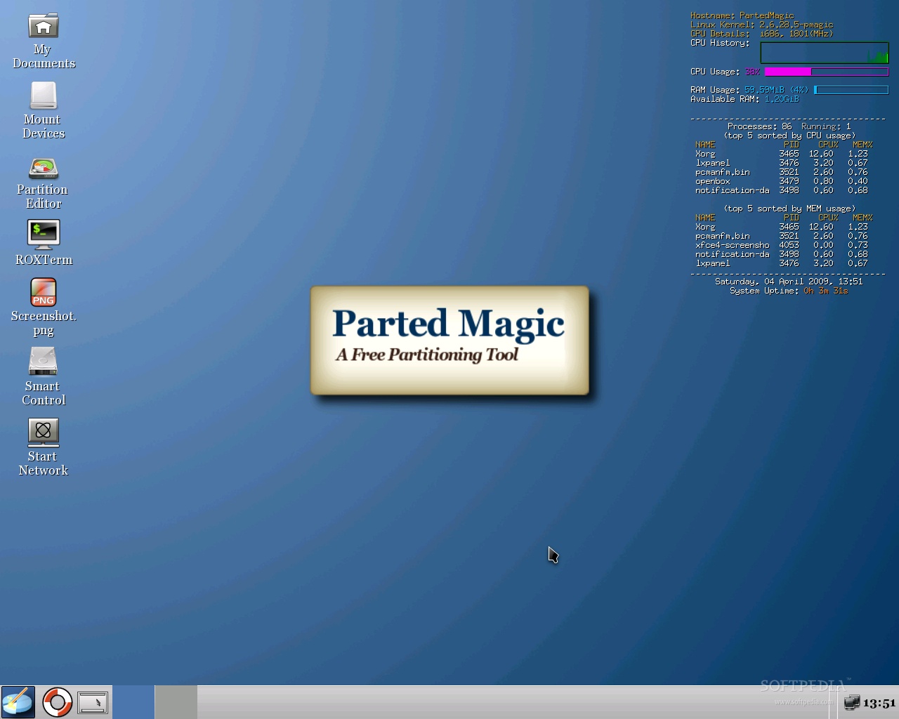 free instals Parted Magic 2023.08.22
