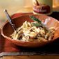 Pasta with Grilled Chicken, White Beans and Mushrooms