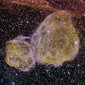 Peanut-Shaped Nebula Remnant of Two Supernovae
