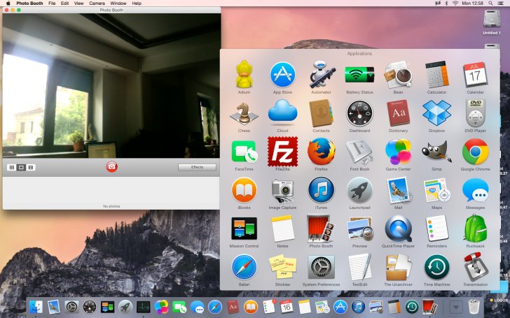 photo booth disappears from os x yosemite