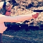 Photo of Reeva Steenkamp Firing Gun at the Range Emerges