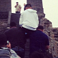 Photo of the Day: Justin Bieber Has His Bodyguards Carry Him Up the Great Wall of China