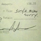 Photo of the Day: Single Mom Apologizes for Leaving No Tip at Restaurant