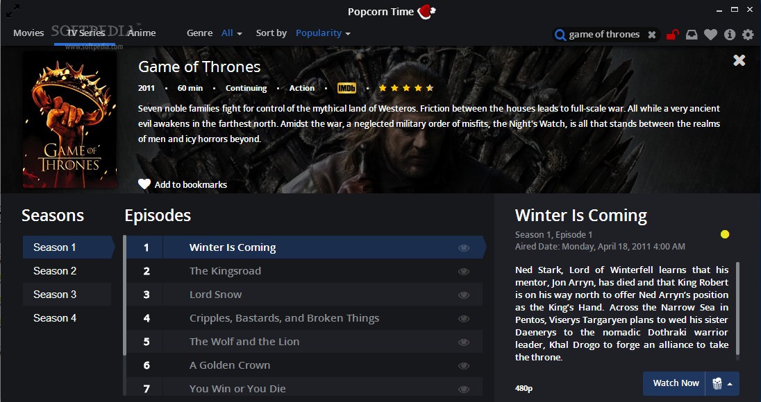 Popcorn Time Review - Watch Movies, TV series and Anime Online