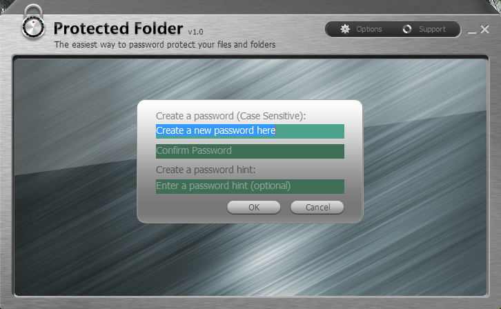 dropbox password protected folder