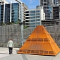 Pyramid Suddenly Appears on Sidewalk, Makes Strange Noises