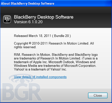 blackberry desktop manager crashes on startup