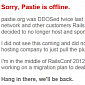 Rails Machine Pulls Plug on Pastie.org After 2 DDOS Attacks