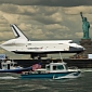 Rare Photo: Enterprise Sailing Past the Statue of Liberty